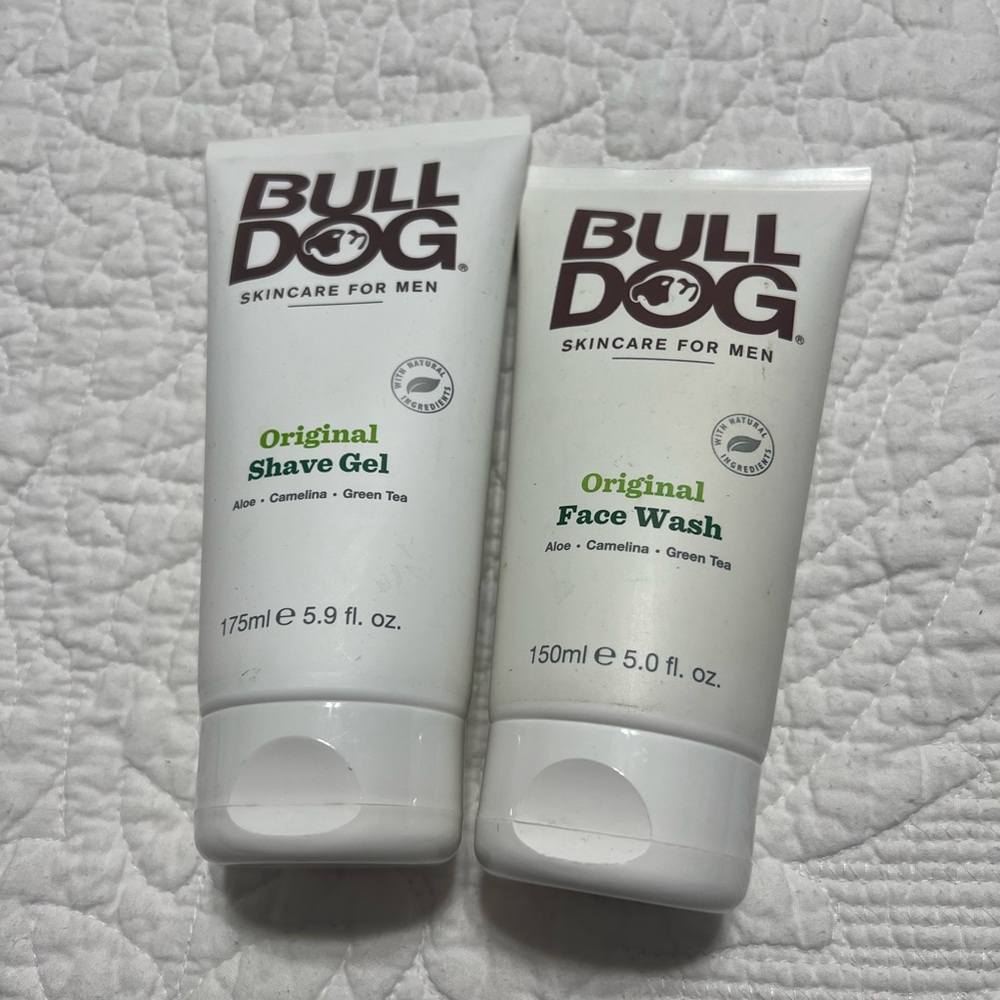 Bulldog Skincare for Men Original Shave Gel 5.9 fl oz & Face Wash 5.0 fl oz